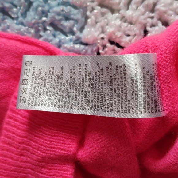 Brodie Cashmere Short Sleeve Sweater Small Pink - Picture 11 of 12